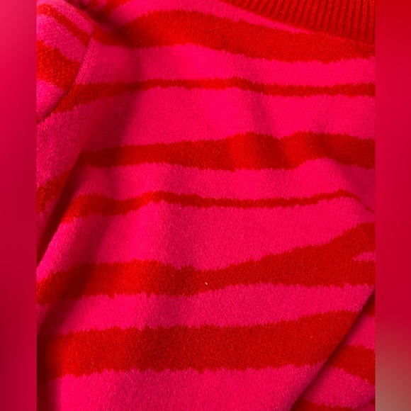 Pre-Owned, Red and Pink Zebra Print Sweater - Picture 7 of 7
